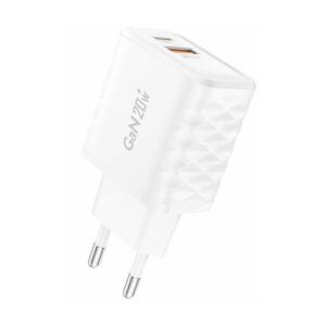 Foneng EU56 1xUSB-A, 1xUSB-C, 20W Power Charger (White) + USB-A to Lightning cable