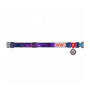 Waudog "NASA21" nylon dog collar with QR code, size M, width 20 mm